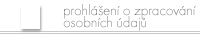 prohlášení o zpracování osobních údajů